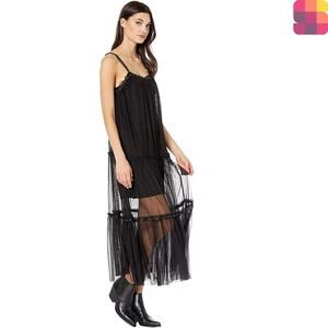 Free People Night Out Mesh Maxi Size Small Womens